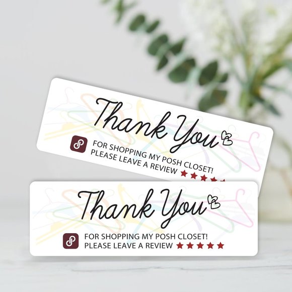 Design by Me Other - Thank You For Shopping Rating Sticker Labels – (48 ct)